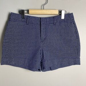 Catherine Malandrino Women's Black and White Geometric Print Golf Shorts Size 10